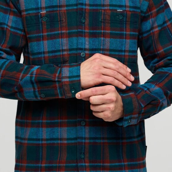 Cotopaxi Men's XL Mero Organic Flannel Shirt Blue Abyss Plaid NWT Heavyweight - Picture 7 of 13